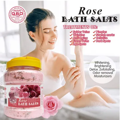 Premium Spa Exfoliating Bath Salt with Rose Flowers