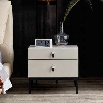 Quality Luxury Design Bedroom Furniture: Night Stand with Drawers - MDF Top Bedside Cabinet