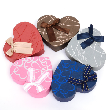 Custom Cardboard Lid Heart Shape Wedding Chocolate Box