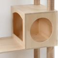Floor Ceiling Cat Tree Tower Wooden Scratching Post Indoor Cat Climbing Frame Adjustable Height Simple Premium Quality
