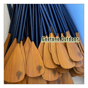 Privatmodell Kohlenstoffpaddel - Geetone 2023 Glasfaserwelle mit Carbon Haut Holz Bambusklinge - günstiger Preis