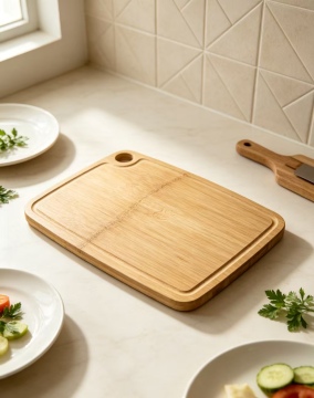 Natural Bamboo Bread Cutting Board Cheese Chopping Block