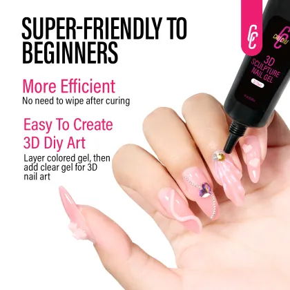 3D Creative DIY Gel Nail Art Sculpture Decorations for Artificial Fingernails