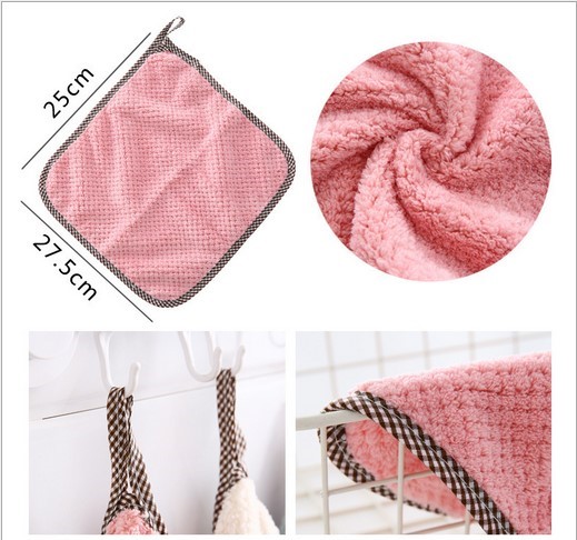 Microfiber Fleece Hand Dish Towels For Kitchen