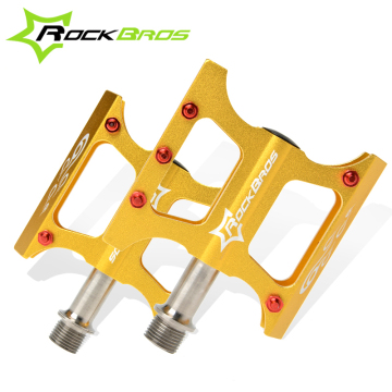 2014 New RockBros Bike MTB BMX Platform Flat Cycling Pedals CNC Titanium Spindle Ti Axle 5 Colors