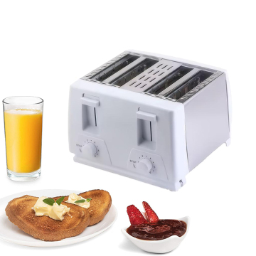 Retro-stijl roestvrijstalen broodroosteroven met verwijderbare kruimelvak voor 4-slicetroeven en sandwichverwarming