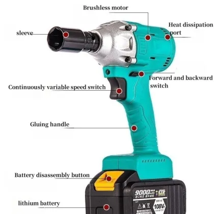 Lithium Battery Electric Wrench: Powerful Auto Repair Impact Wrench