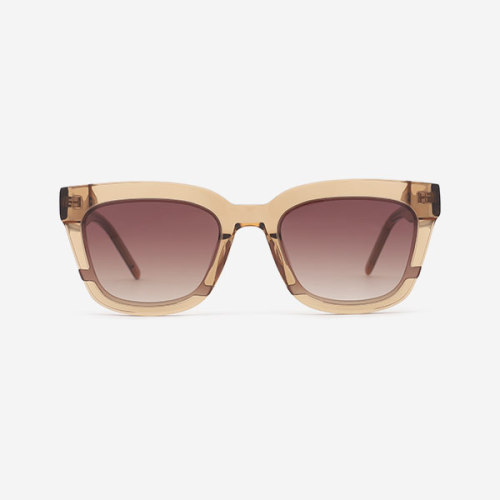 Square facade Acetate Unisex Sunglasses