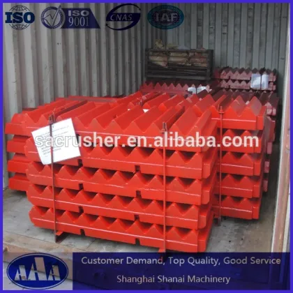 high manganese steel casting shanbao jaw crusher spare parts PE PEX jaw plate