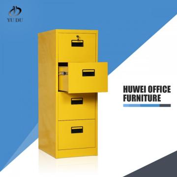 Steel filing cabinet with four drawers