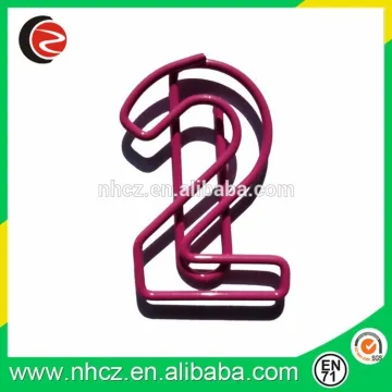 promotional numbers metal paper clip
