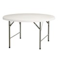 Mesa de banquete de casamento dobrável de plástico redondo branco