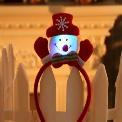 LED Light Up Christmas Santa Reindeer Snowman Bear Headband
