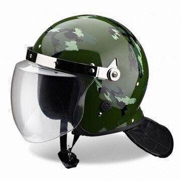 Anti-upplopp hjälm med 2, 3 och 4.2 Visor tjocklek mm, lämplig för polisen, reptålig