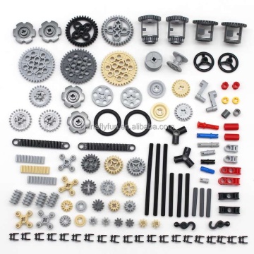 Stemedu Gears and Axles Connectors Tires Assorted Pack Compatible with LEGO Building Blocks for Kids