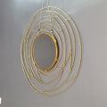 Big Round Gold Mirror Specchi incorniciati in metallo personalizzato