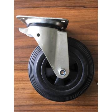 6 inch rubber caster wheels for waste bins