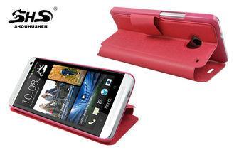 HTC One M7 PU Leather Cell Phone Cases with Card Slot Prote