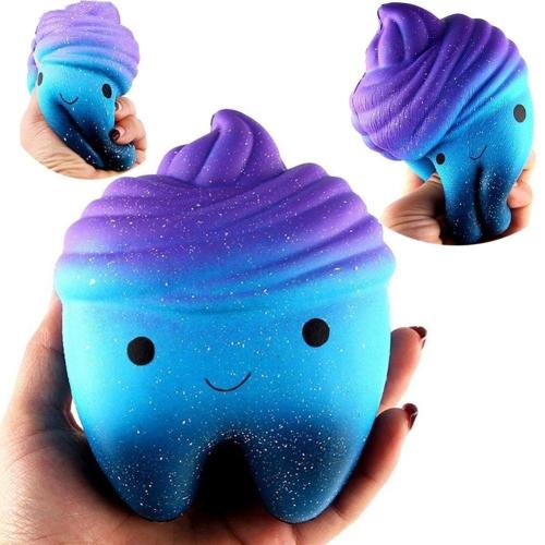 Cute Colorful Tooth Squishyed Slow Rising Squeeze Stress Reliever Toy Kid Gift cute and popular toy Super cute tooth style