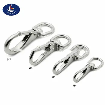 Hot Sale Marine Grade 316 Stainless Steel Swivel Carabiner Snap Clip M4
