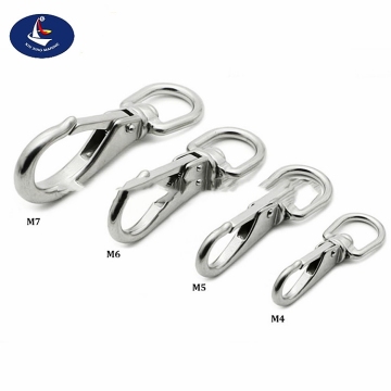Hot Sale Marine Grade 316 Stainless Steel Swivel Carabiner Snap Clip M4