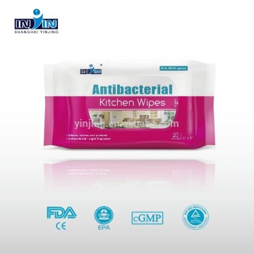OEM FDA CE antibacterial kitchen wipes