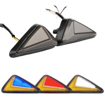 Flush Mount Motorcycle LED Turn Signal Light - 12V Red White Daytime Running Yellow Flowing Blinker Lamp