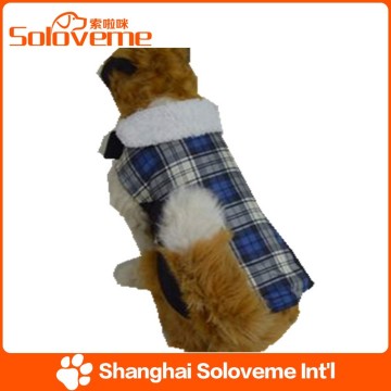 Hot Sale /Good Quality dog jacket leather plaid coat