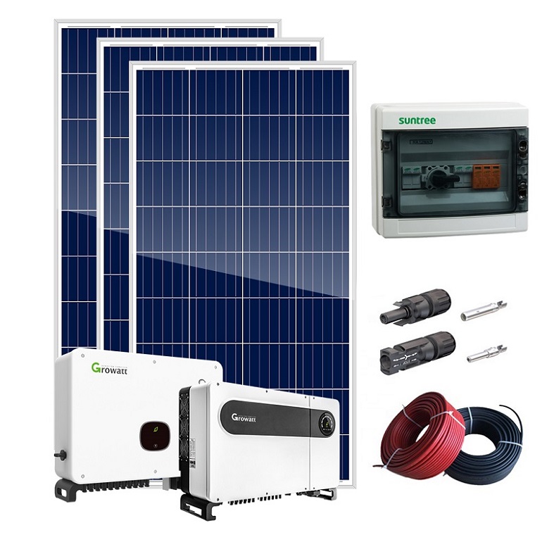 Układ słoneczny związany z siecią 10 kWp dla domu