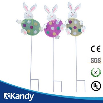 Easter Bunny wrought iron garden stake