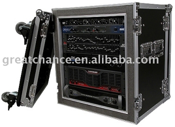 12U AMPLIFIER Deluxe CASE - 18 INCH SHOCK MOUNT WITH CASTER BOARD