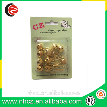 Golden Paper Clip with Golden Jingle Bell in blister card