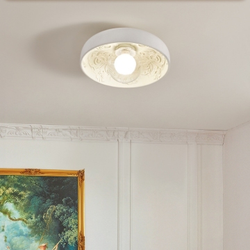 Mid Century Modern Resin Round Bulb 260mm Ceiling Lights for Kitchen, Restaurant, Balcony, Hotel