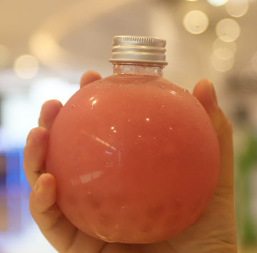 Bouteille de jus en forme de balle personnalisée avec couvercle en argent - 50 ml à 500 ml d'écran d'impression