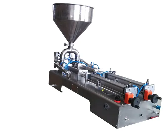 Horizontal Double Heads Pneumatic Filling Machine for Liquids and Pastes: 100-1000ml Capacity, Suitable for Water, Oil, Milk, Glass, Plastic Containers, and Pouches - Spare Parts Included