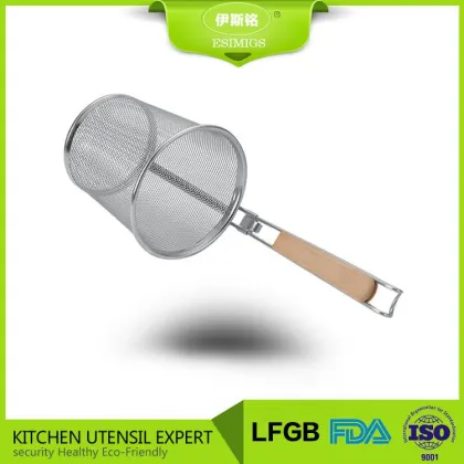 wholesale mesh pasta handheld pasta strainer
