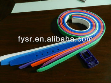 Eco-friendly Colorful Silicone Belt ,stitching belt