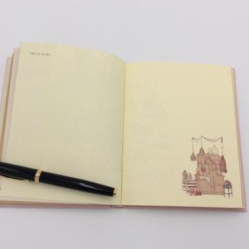 Paper notebook with colorful page