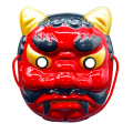 Máscara facial vermelha japonesa Oni PVC