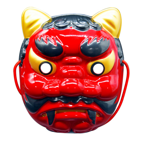 Máscara facial vermelha japonesa Oni PVC