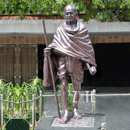 Custom garden decoration bronze mahatma gandhi statue