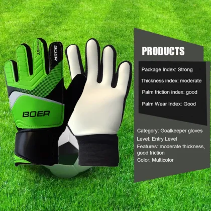 Wearable Anti-Slip Children Kids Goalkeeper Gloves Soccer Goalkeeper Gloves Football Goalkeeper Double Protect Gloves