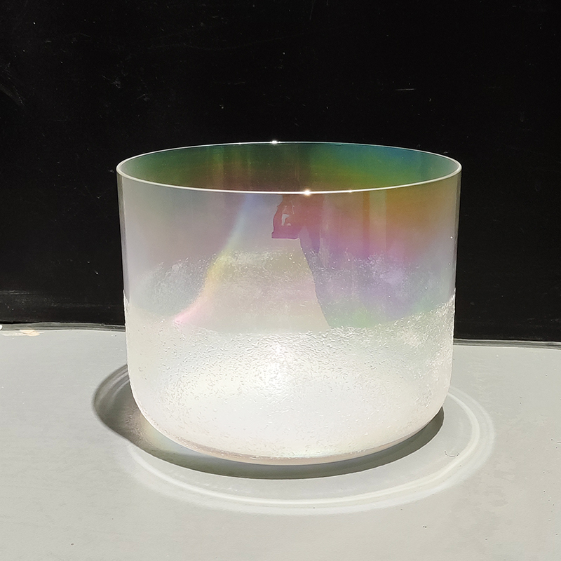 Q`re white alchemy crystal singing bowl