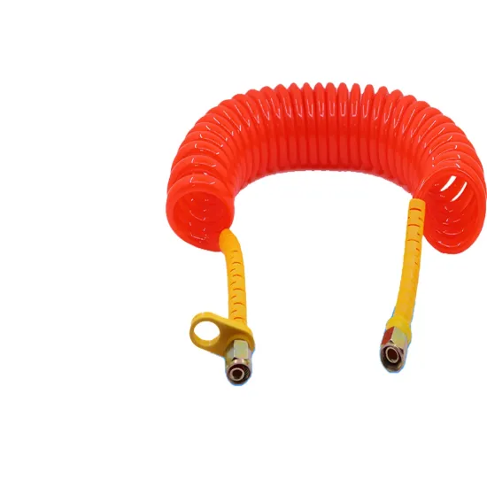 Low Price Red Yellow PU Spiral Coil Air Brake Hose for Semi Trucks