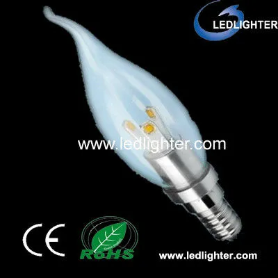 Aluminium Led Candle Light Bulbs Energy Saving For Hotel / Restaurant
