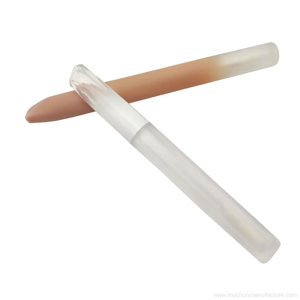 Customization gradient lip gloss tubes frosted brown