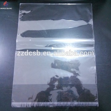 Clear opp bag with self adhesive flap