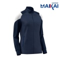 Performance Long-Sleeve Blouse with Zipper Design