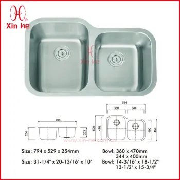 304 stainless steel kitchen undermount sink