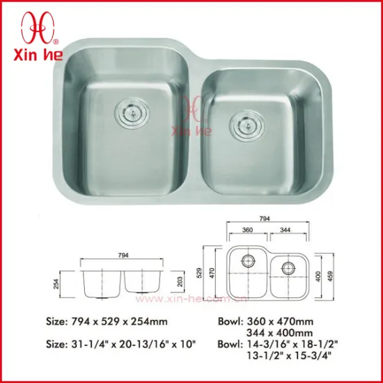 304 stainless steel kitchen undermount sink